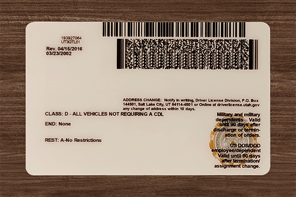 Utah Fake Dirvers Licence